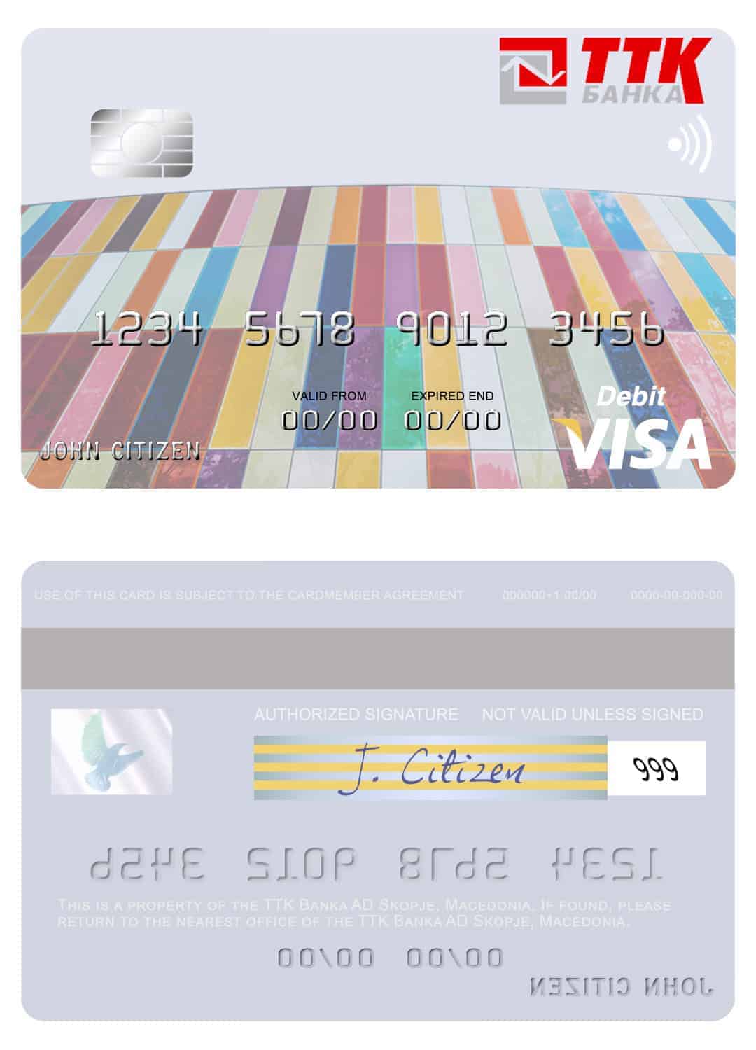Fillable Macedonia TTK Banka AD Skopje visa card Templates Fillable Macedonia TTK Banka AD Skopje visa card Templates
