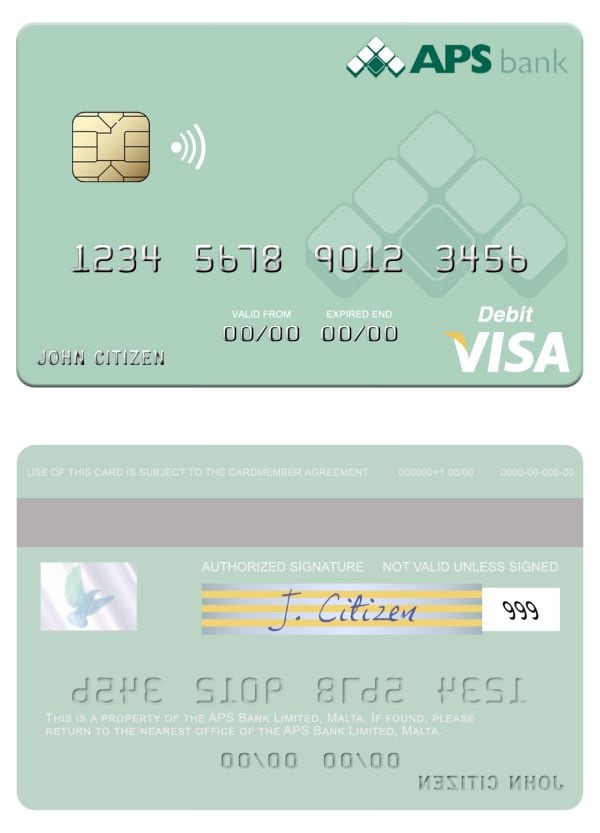 Fillable Malta APS Bank Limited visa card Templates Fillable Malta APS Bank Limited visa card Templates