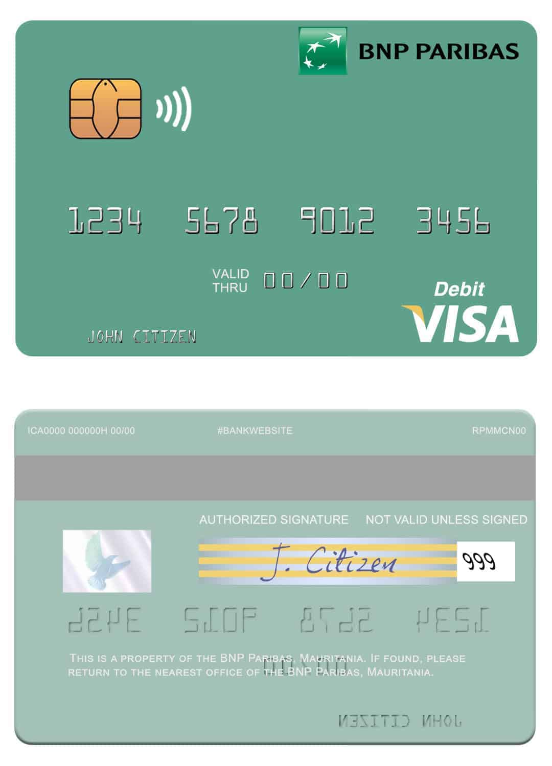 Fillable Mauritania BNP Paribas visa card Templates Fillable Mauritania BNP Paribas visa card Templates
