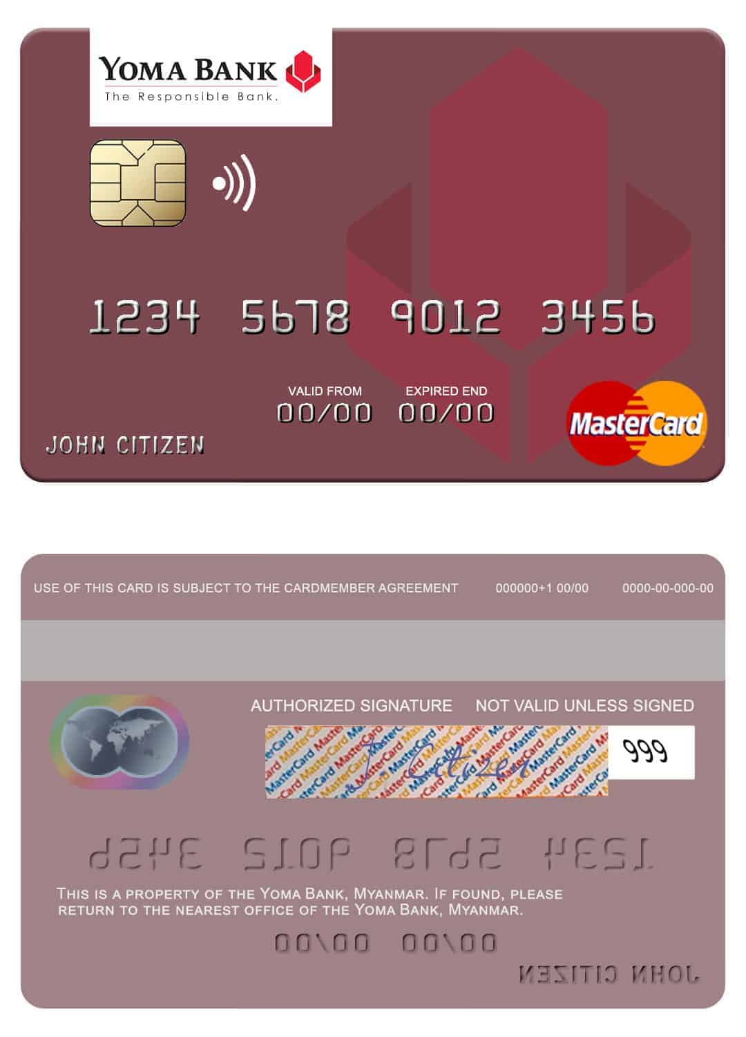 Fillable Myanmar Yoma Bank Limited mastercard Templates Fillable Myanmar Yoma Bank Limited mastercard Templates