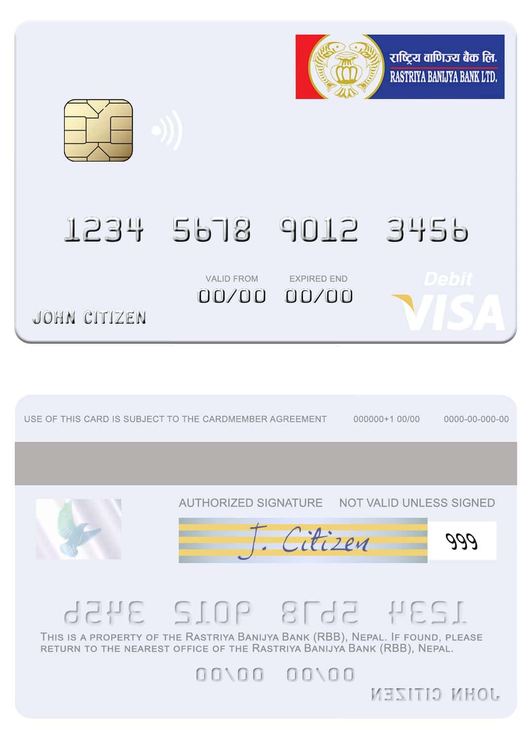Fillable Nepal Rastriya Banijya Bank (RBB) visa debit card Templates Fillable Nepal Rastriya Banijya Bank (RBB) visa debit card Templates