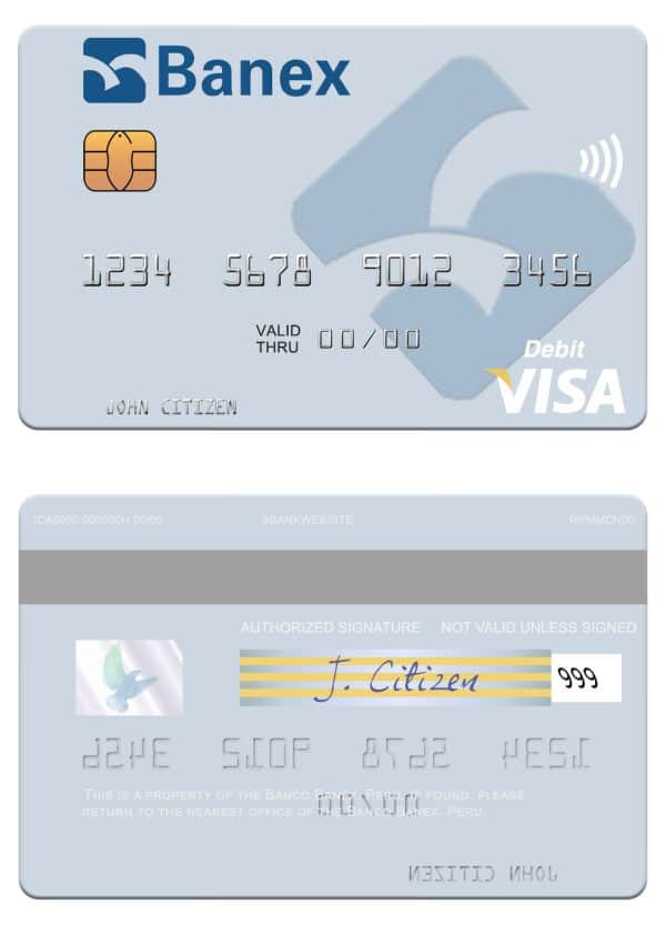 Fillable Peru Banco Banex visa debit card Templates Fillable Peru Banco Banex visa debit card Templates