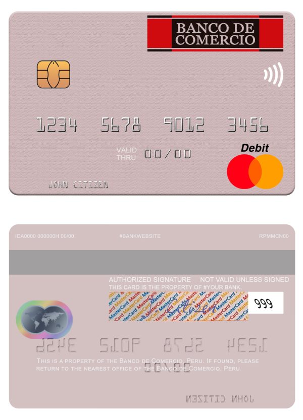 Fillable Peru Banco de Comercio mastercard credit card Templates Fillable Peru Banco de Comercio mastercard credit card Templates