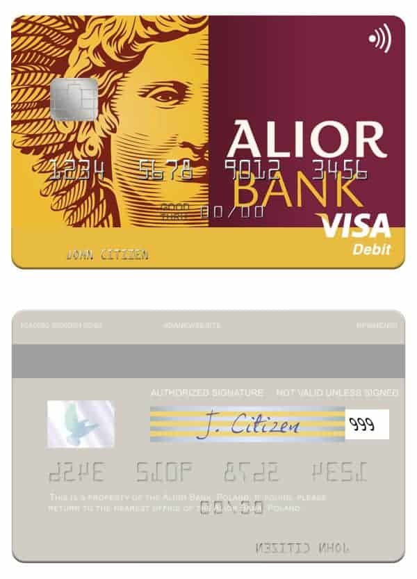 Fillable Poland Alior Bank visa debit card Templates Fillable Poland Alior Bank visa debit card Templates