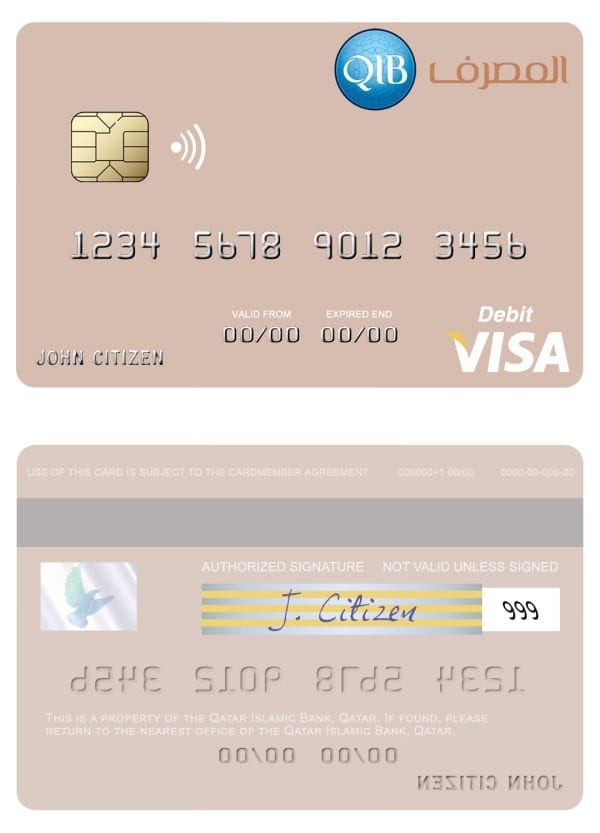 Fillable Qatar Islamic Bank visa debit card Templates Fillable Qatar Islamic Bank visa debit card Templates