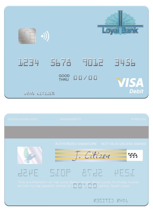 Fillable Saint Lucia Loyal Bank Limited visa debit card Templates Fillable Saint Lucia Loyal Bank Limited visa debit card Templates