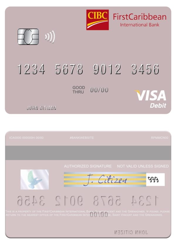 Fillable Saint Vincent and the Grenadines FirstCaribbean International Bank visa debit card Templates Fillable Saint Vincent and the Grenadines FirstCaribbean International Bank visa debit card Templates