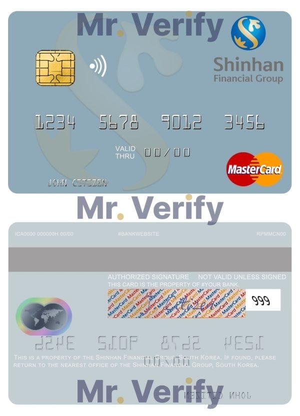 Fillable South Korea Shinhan Financial Group mastercard credit card Templates Fillable South Korea Shinhan Financial Group mastercard credit card Templates