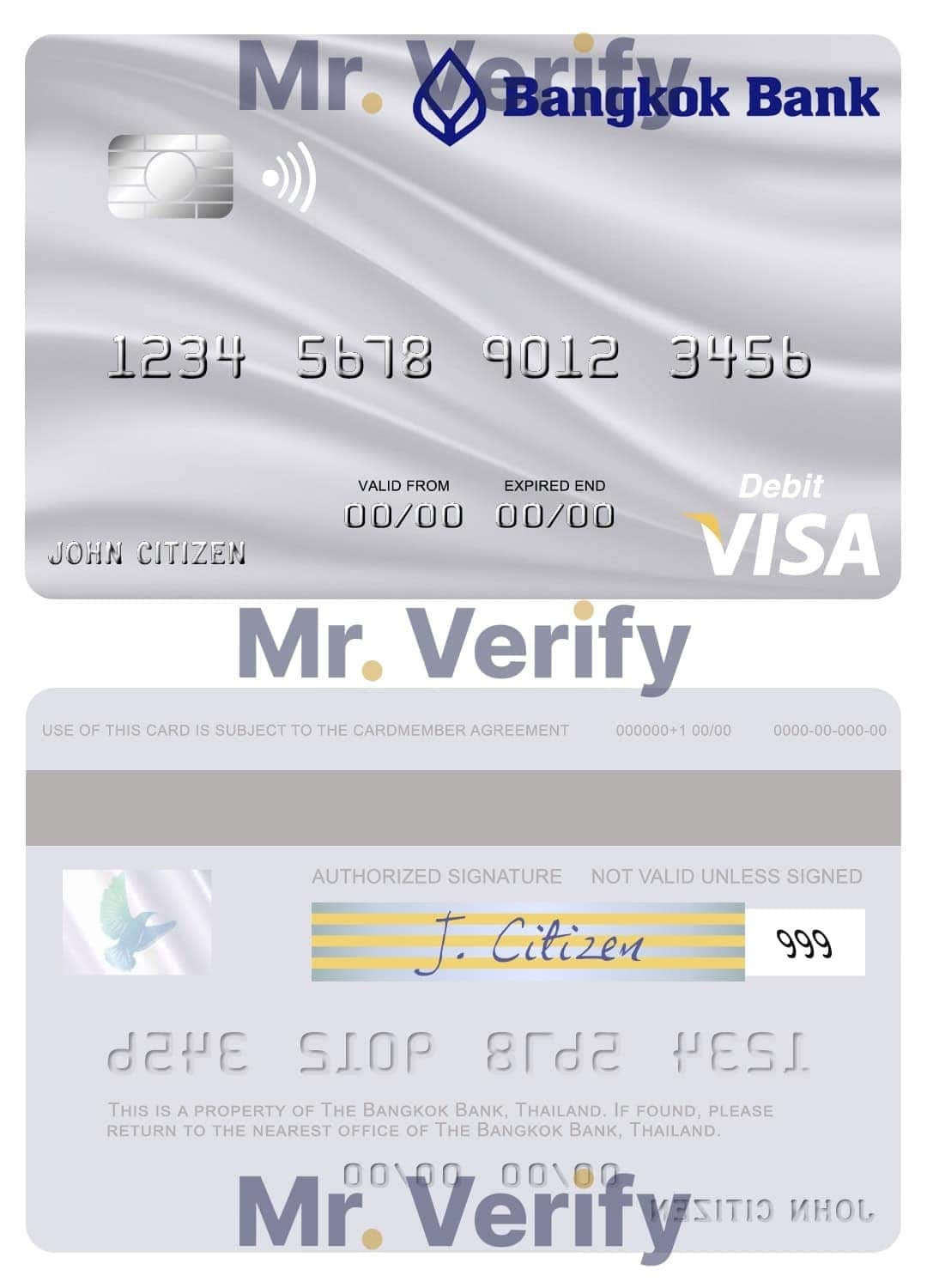 Fillable Thailand Bangkok Bank visa debit card Templates Fillable Thailand Bangkok Bank visa debit card Templates