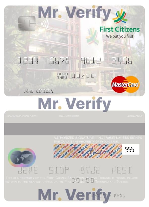 Fillable Trinidad and Tobago First Citizes Bank mastercard Templates Fillable Trinidad and Tobago First Citizes Bank mastercard Templates