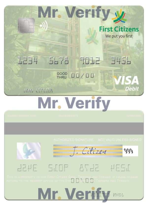 Fillable Trinidad and Tobago First Citizes Bank visa debit card Templates Fillable Trinidad and Tobago First Citizes Bank visa debit card Templates