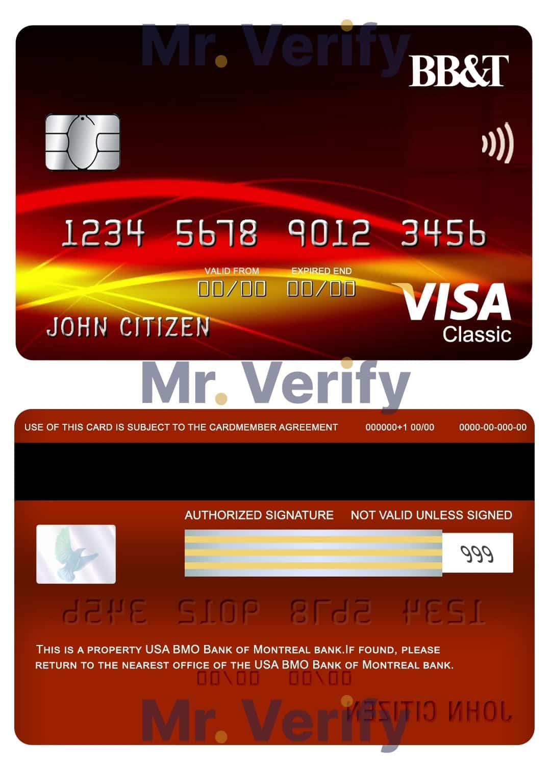 Fillable USA BB&T Corp. bank visa classic card Templates Fillable USA BB&T Corp. bank visa classic card Templates