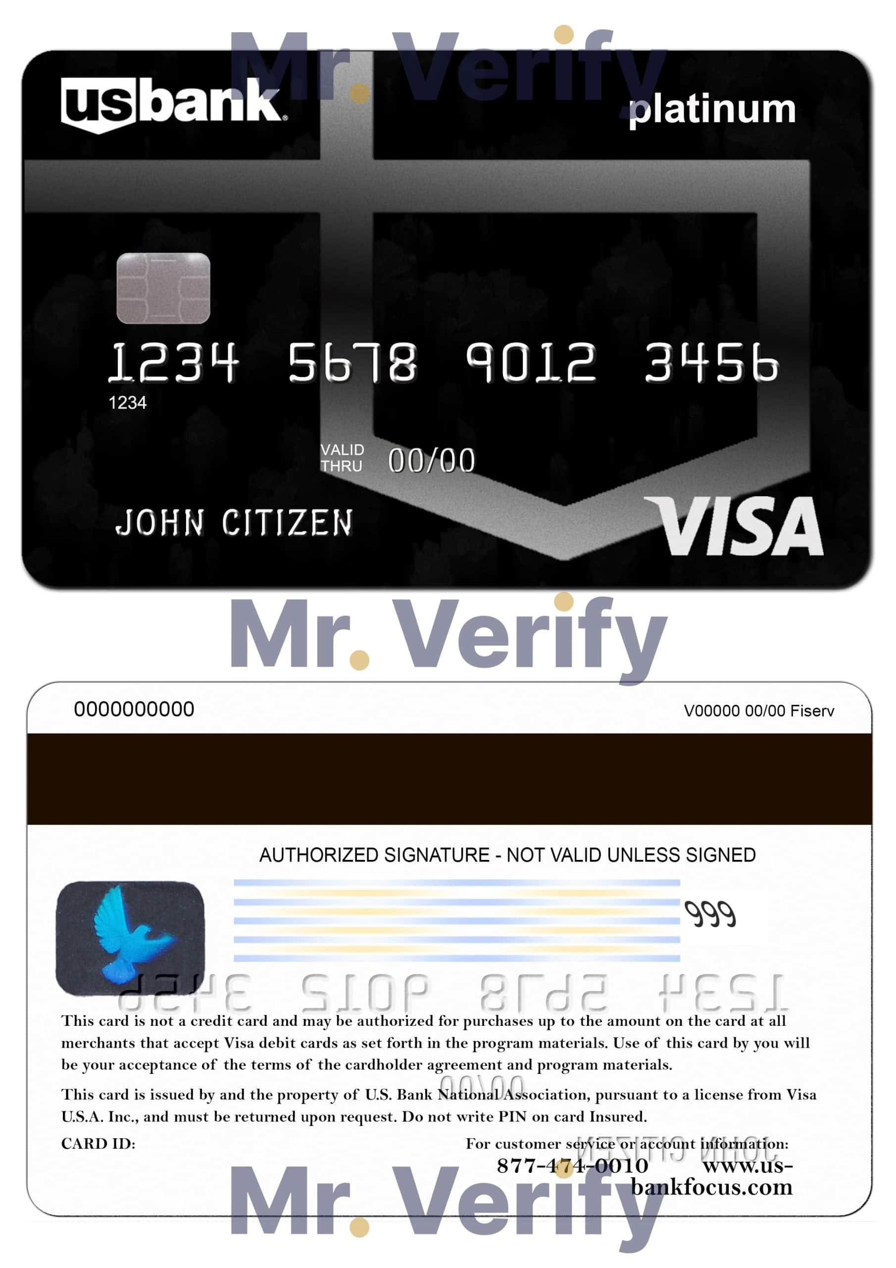 Fillable USA U.S. Bank visa card Templates Fillable USA U.S. Bank visa card Templates