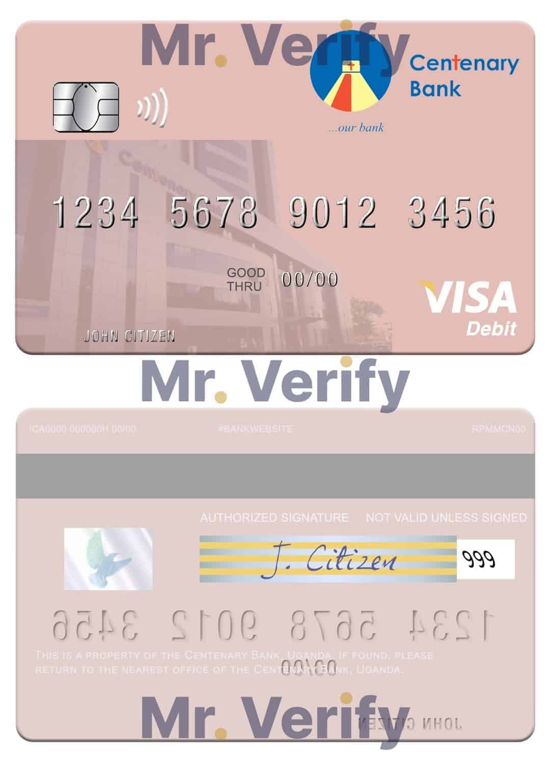 Fillable Uganda Centenary Bank visa debit card Templates Fillable Uganda Centenary Bank visa debit card Templates