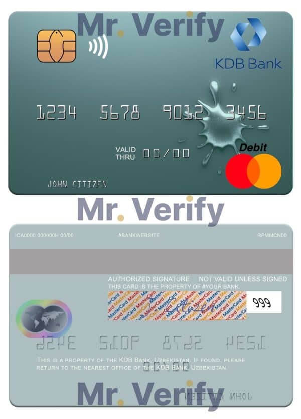 Fillable Uzbekistan KDB Bank mastercard Templates Fillable Uzbekistan KDB Bank mastercard Templates