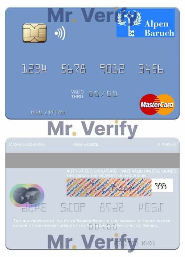 Fillable Vanuatu Alpen Baruch Bank Limited mastercard Templates Fillable Vanuatu Alpen Baruch Bank Limited mastercard Templates