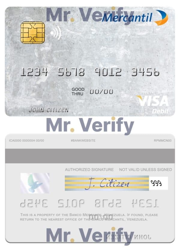 Fillable Venezuela Banco Mercantil visa debit card Templates Fillable Venezuela Banco Mercantil visa debit card Templates