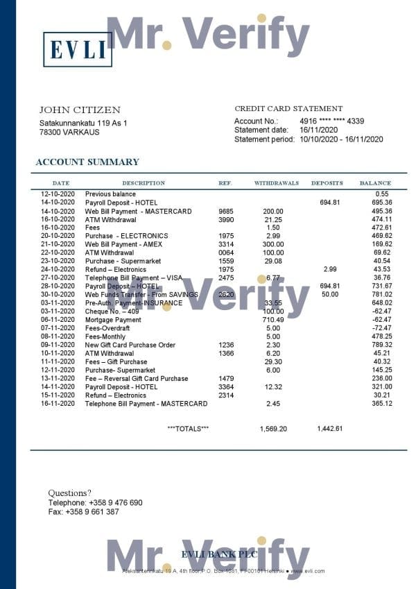 Finland-Evli-Bank-PLC.jpg Finland Evli Bank PLC bank statement easy to fill template in Excel and PDF format