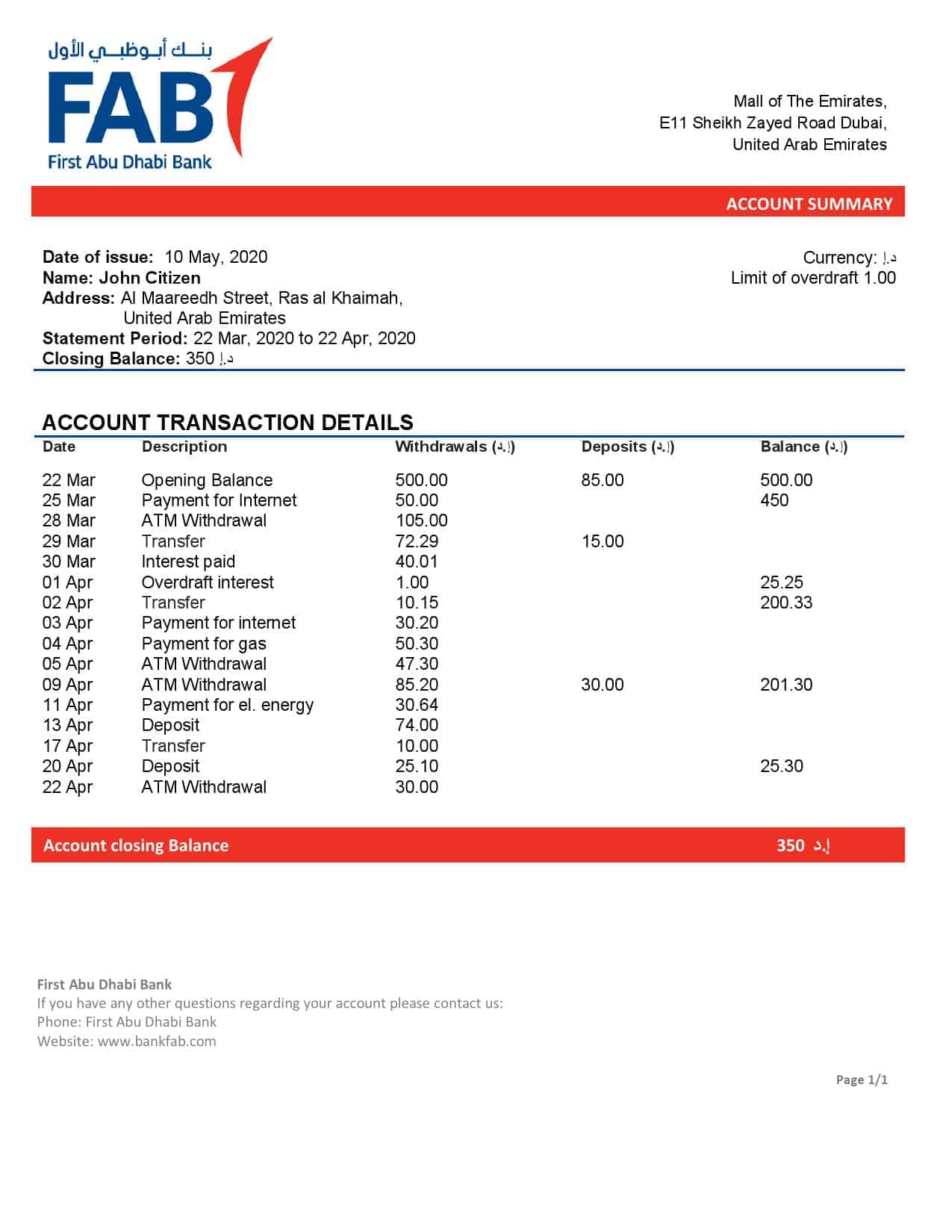 First-Abu-Dhabi-Bank-UAE_000001.jpg UAE First Abu Dhabi bank statement easy to fill template in Word and PDF format