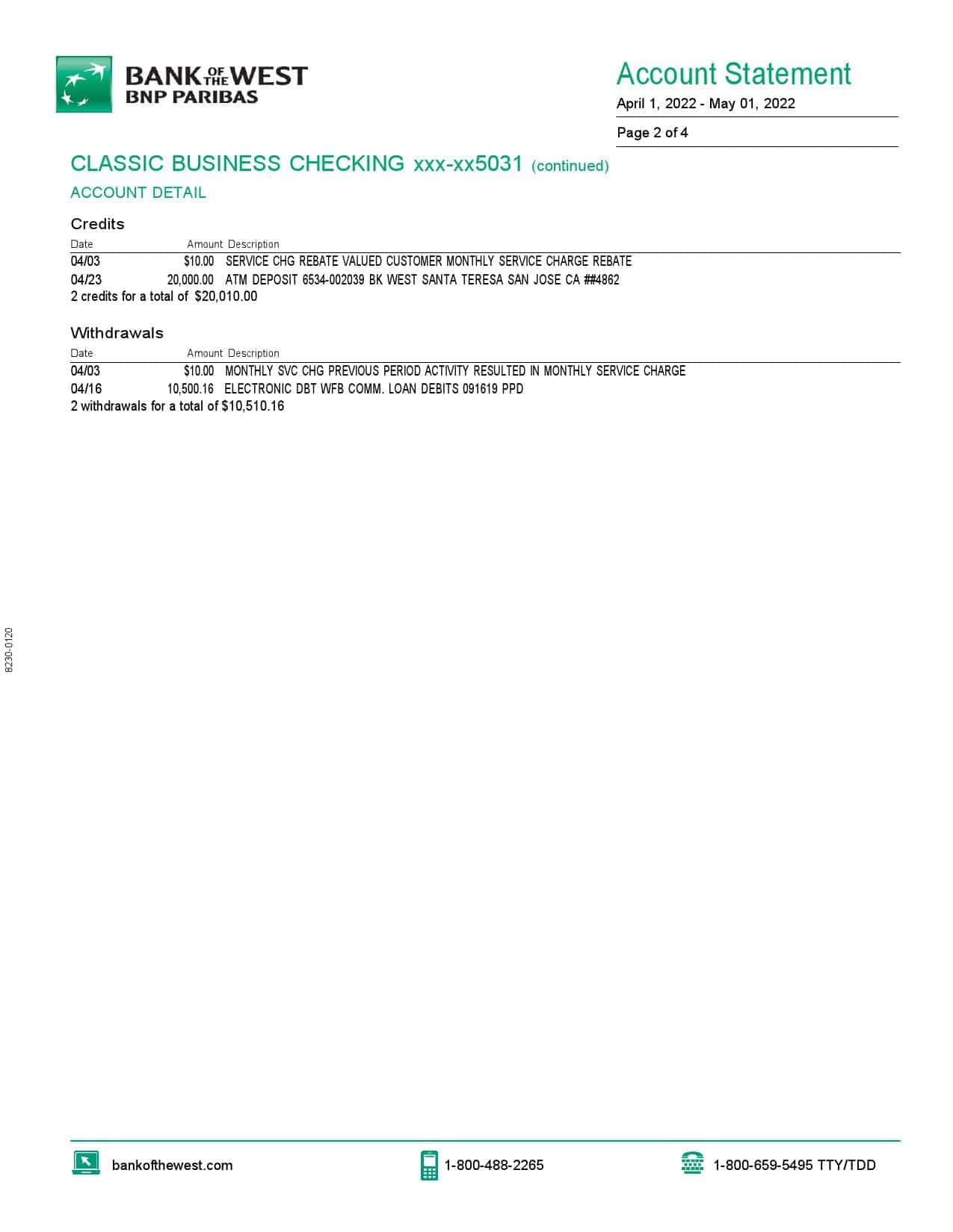 France-BNP-bank-statement-Word-and-PDF-template-4-pages-2.jpg France BNP bank statement Word and PDF template, 4 pages - Image 2