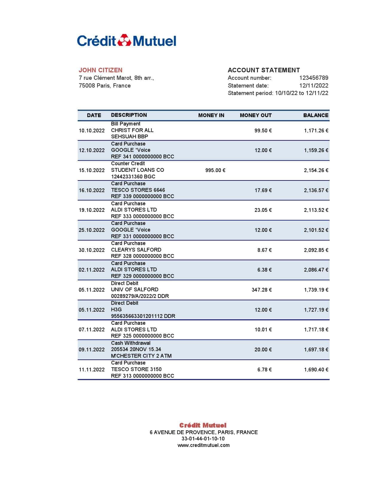 France-Credit-Mutuel-bank-statement_000001.jpg France Credit Mutuel bank statement Excel and PDF template