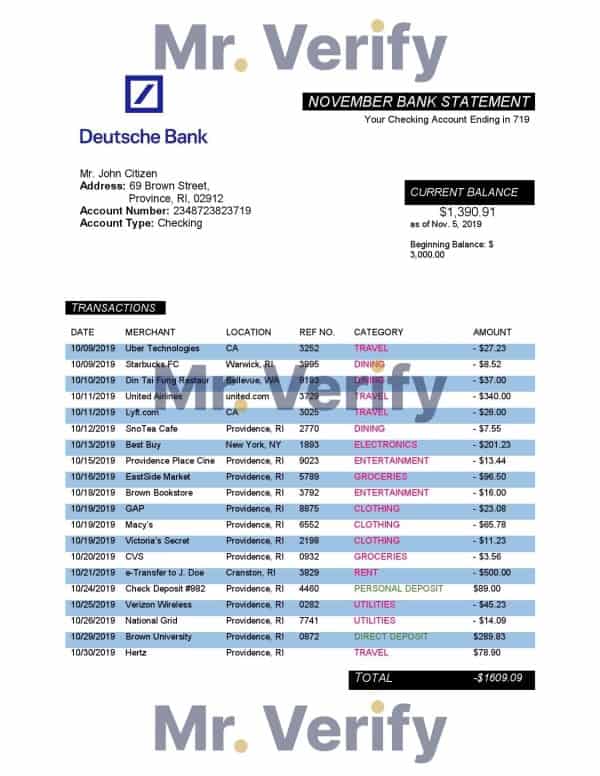 Germany-Deutsche-bank-statement.jpg Germany Deutsche bank proof of address statement template in Word and PDF format