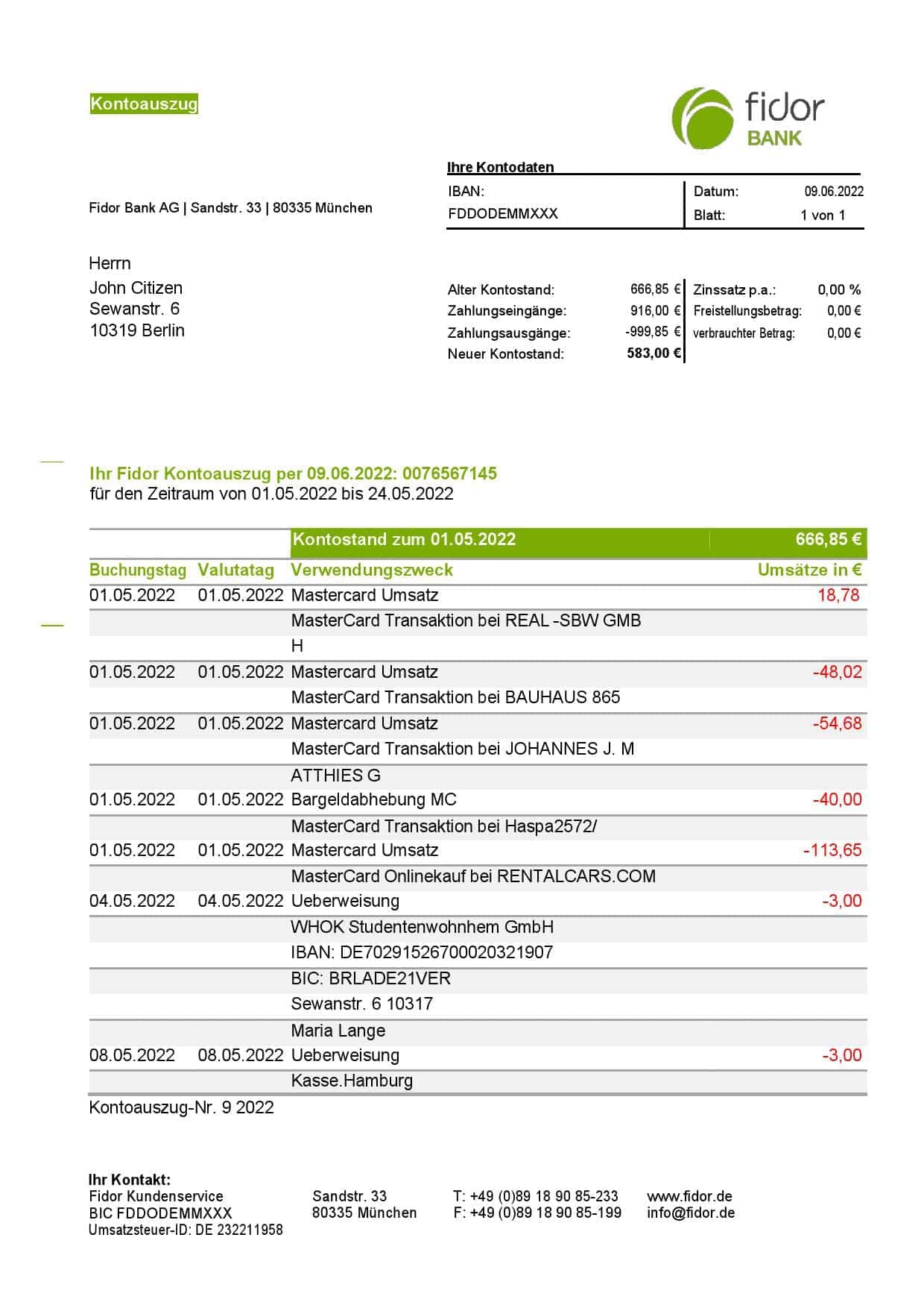 Germany-Fidor-bank-statement-Word-and-PDF-template.jpg Germany Fidor bank statement, Word and PDF template
