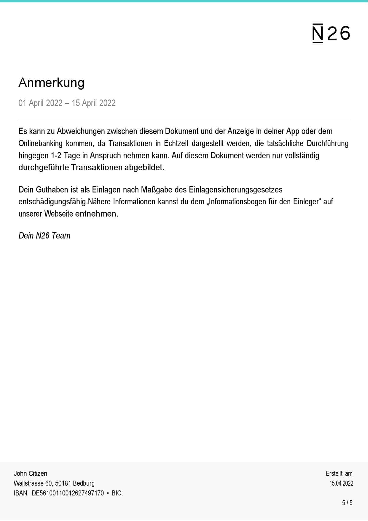 Germany-N26-bank-statement-5-pages_000005-1.jpg Germany N26 bank statement, Word and PDF template, 5 pages (in German language) - Image 5