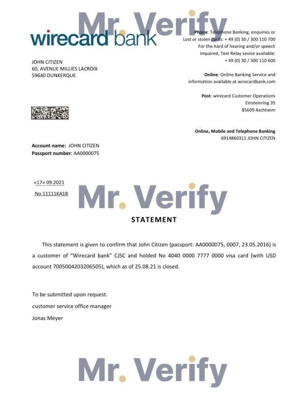 Germany Wirecard closure reference
