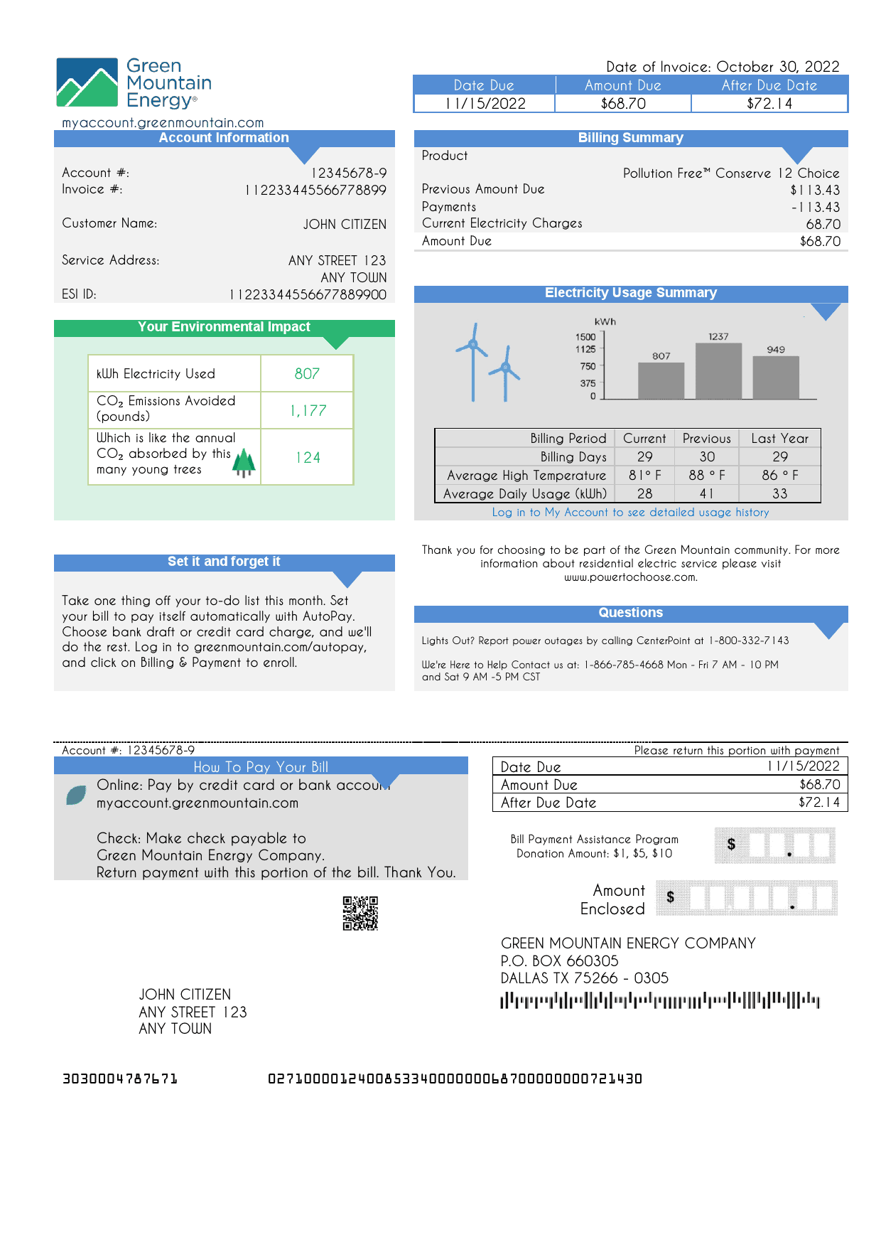Green-Mountain.png USA Green Mountain Energy utility bill template in Word and PDF format