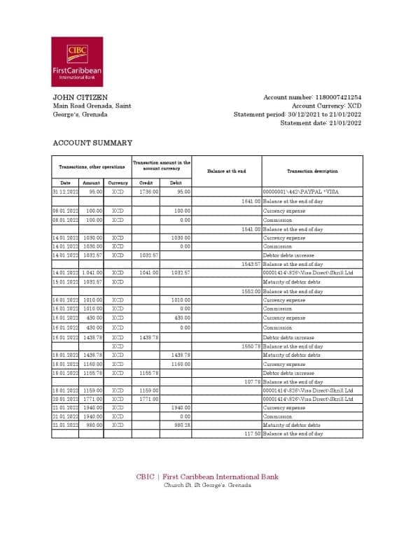 Grenada-CIBC-bank-statement-Excel-and-PDF-template.jpg Grenada CIBC Bank Statement Excel and PDF Template