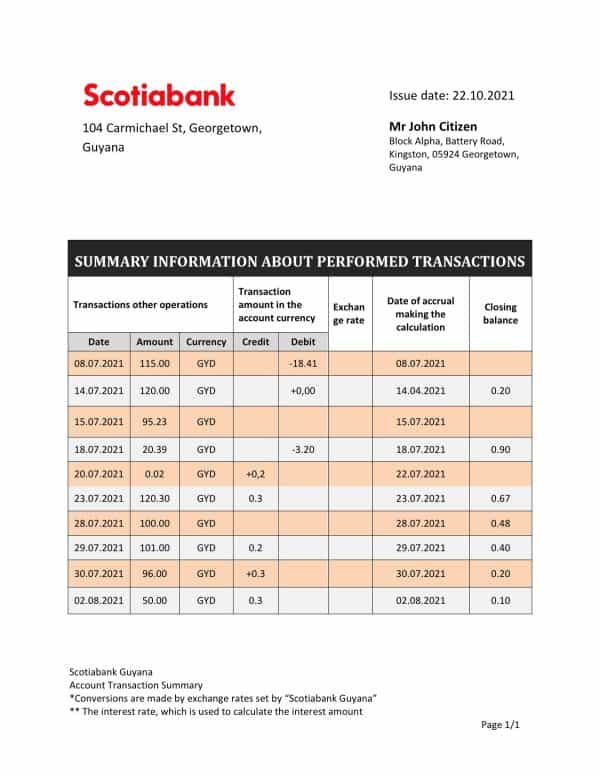 Guyana-Bank-of-Nova-Scotia-bank-statement-template-in-Word-and-PDF-format.jpg Guyana Bank of Nova Scotia bank statement template in Word and PDF format
