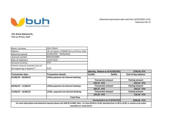 Haiti-BUH-bank-statement-Excel-and-PDF-template.jpg Haiti BUH bank statement Excel and PDF template