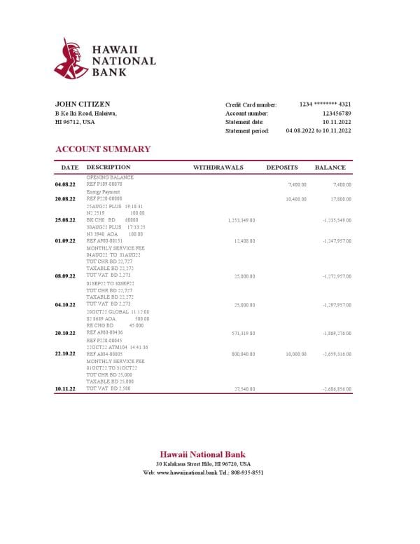 Hawaii-National-Bank-statement-Excel-and-PDF-template.jpg Hawaii National Bank statement Excel and PDF template