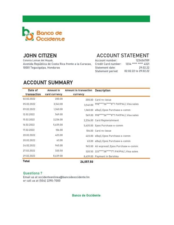 Honduras-Banco-de-Occidente-statement-Excel-and-PDF-template.jpg Honduras Banco de Occidente statement Excel and PDF template