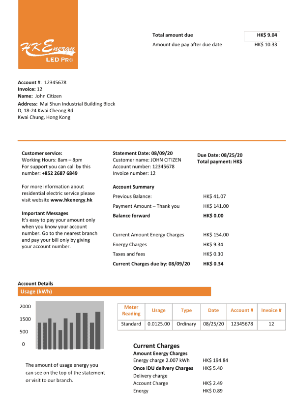 Hong-Kong-Hong-Kong-Energy-Ltd_000001.png Hong Kong Energy Ltd utility bill template in Word and PDF format