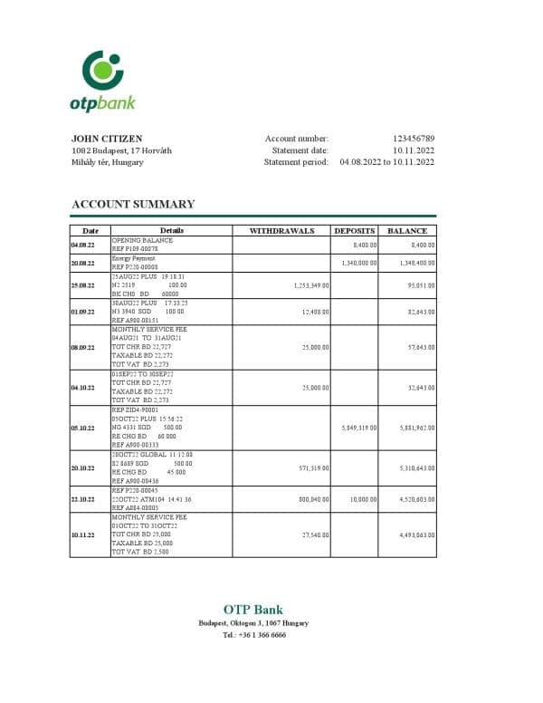 Hungary-OTP-bank-statement-Excel-and-PDF-template.jpg Hungary OTP bank statement Excel and PDF template