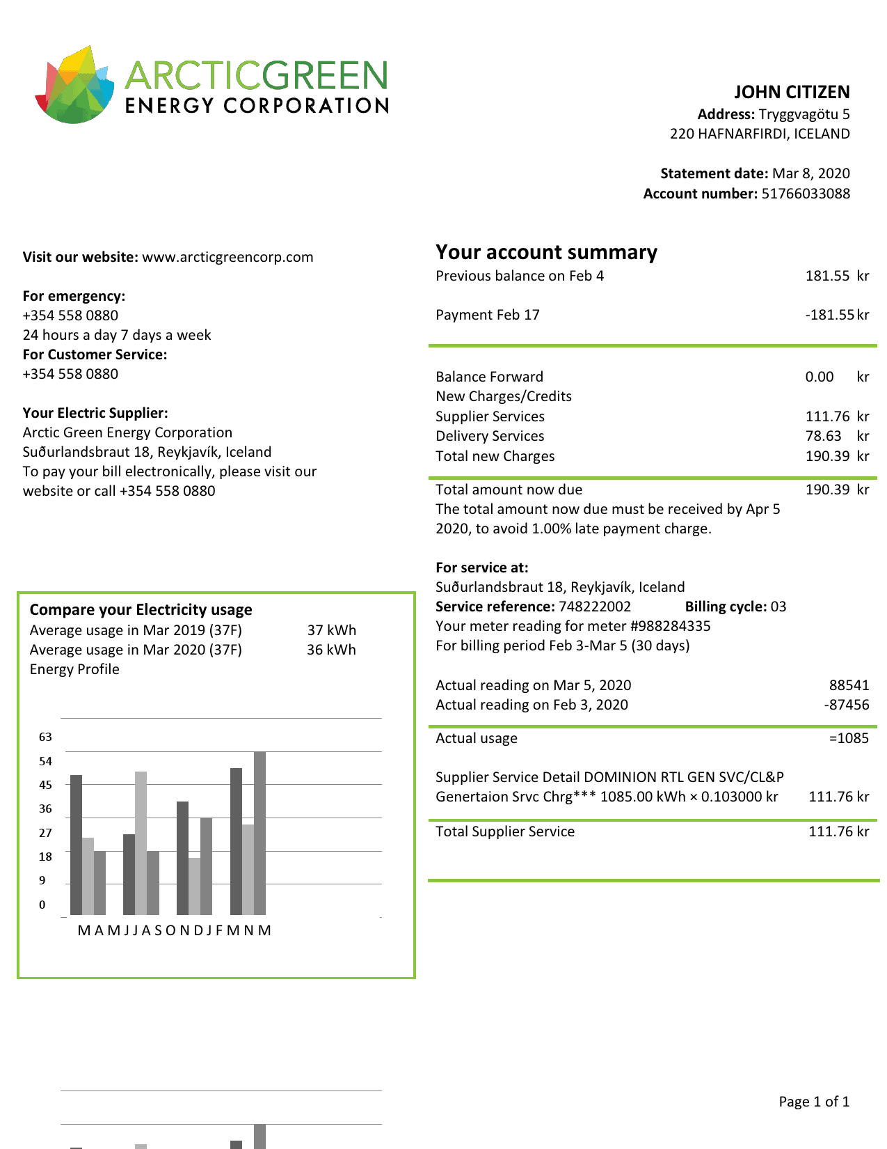 Iceland-Arctic-Green-Energy-Corporation_000001.png Iceland Arctic Green Energy Corporation electricity utility bill template in Word and PDF