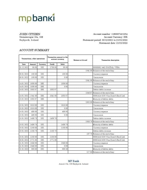 Iceland-MP-bank-statement-Excel-and-PDF-template.jpg Iceland MP bank statement Excel and PDF template
