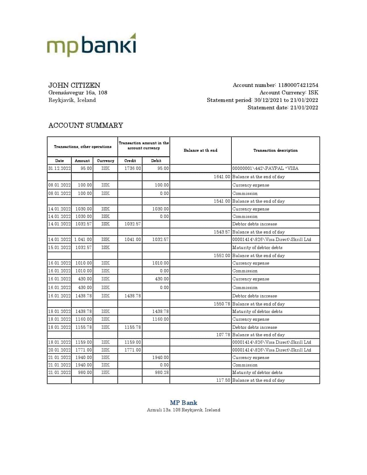 Iceland-MP-bank-statement-Excel-and-PDF-template.jpg Iceland MP bank statement Excel and PDF template