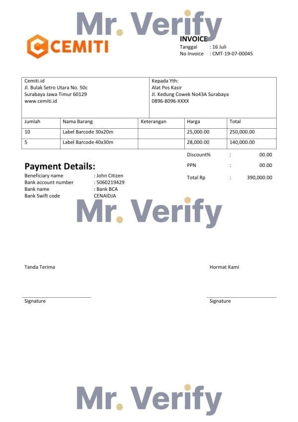 India Cemiti sports electronic community invoice template in Word and PDF format, fully editable India Cemiti sports electronic community invoice template in Word and PDF format, fully editable