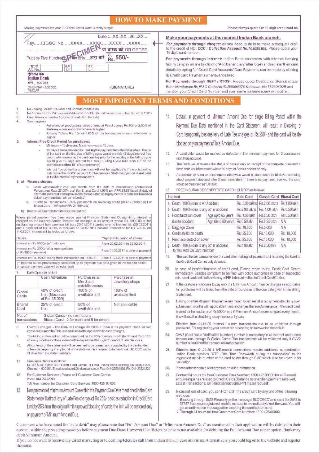 India-Indian-bank-credit-card-statement-Word-and-PDF-template-2-pages-2.jpg India Indian bank credit card statement, Word and PDF template, 2 pages - Image 2