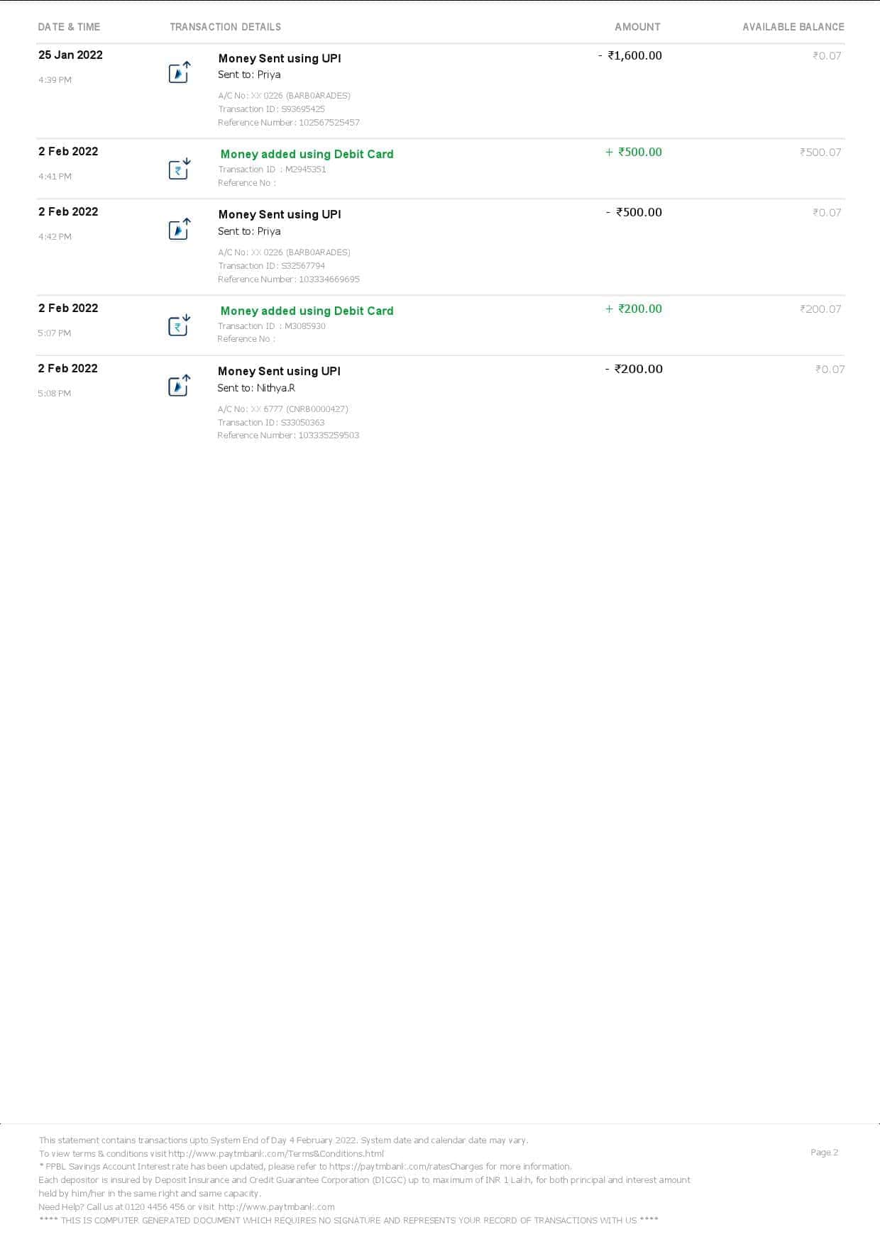 India-Paytm-Payments-bank-statement-Word-and-PDF-template-2-pages-2.jpg India Paytm Payments bank statement Word and PDF template, 2 pages - Image 2
