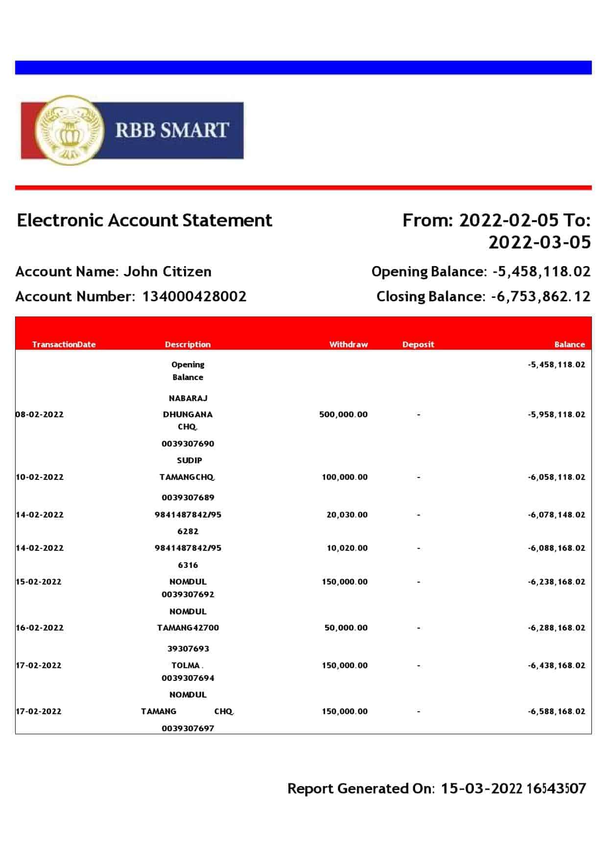 India-RBB-Smart-bank-statement-Word-and-PDF-template-2-pages-1.jpg India RBB Smart bank statement, Word and PDF template, 2 pages