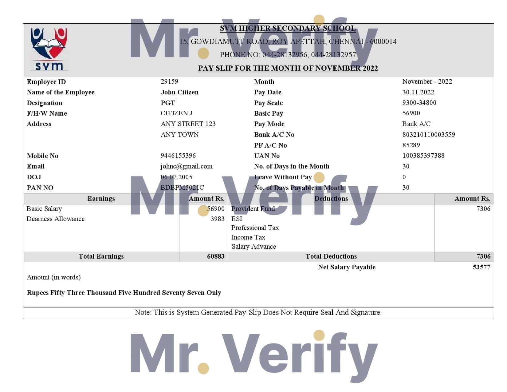 India-SVM-HIGHER-SECONDARY-SCHOOL.jpg India SVM HIGHER SECONDARY SCHOOL educational company pay stub Word and PDF template