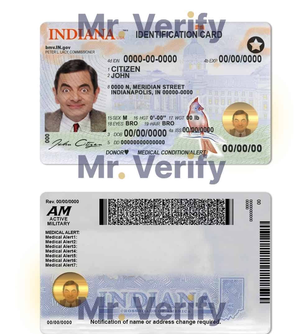 Indiana-ID-Card-PSD-Template-Scan.jpg USA Indiana State ID Template in PSD Format, Fully Editable
