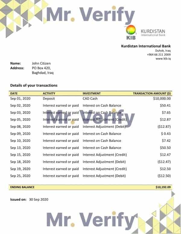 Iraq-Kurdistan-International.jpg Iraq Kurdistan International Bank proof of address statement template in Excel and PDF format