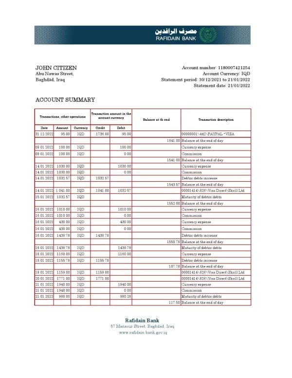 Iraq-Rafidain-Bank-statement-Excel-and-PDF-template.jpg Iraq Rafidain Bank statement Excel and PDF template
