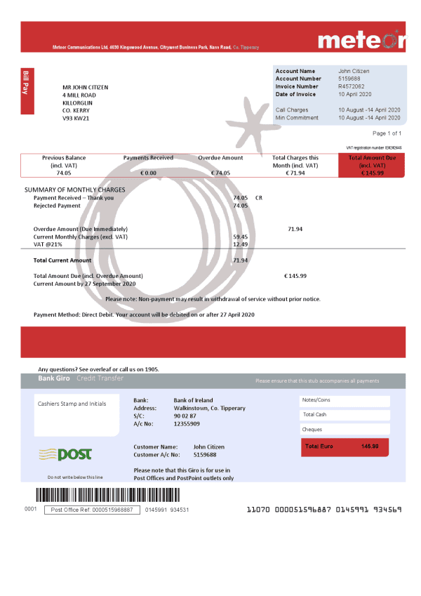 Ireland-Meteor-utility-bill-template-in-Word.png Ireland Meteor utility bill template in Word and PDF format