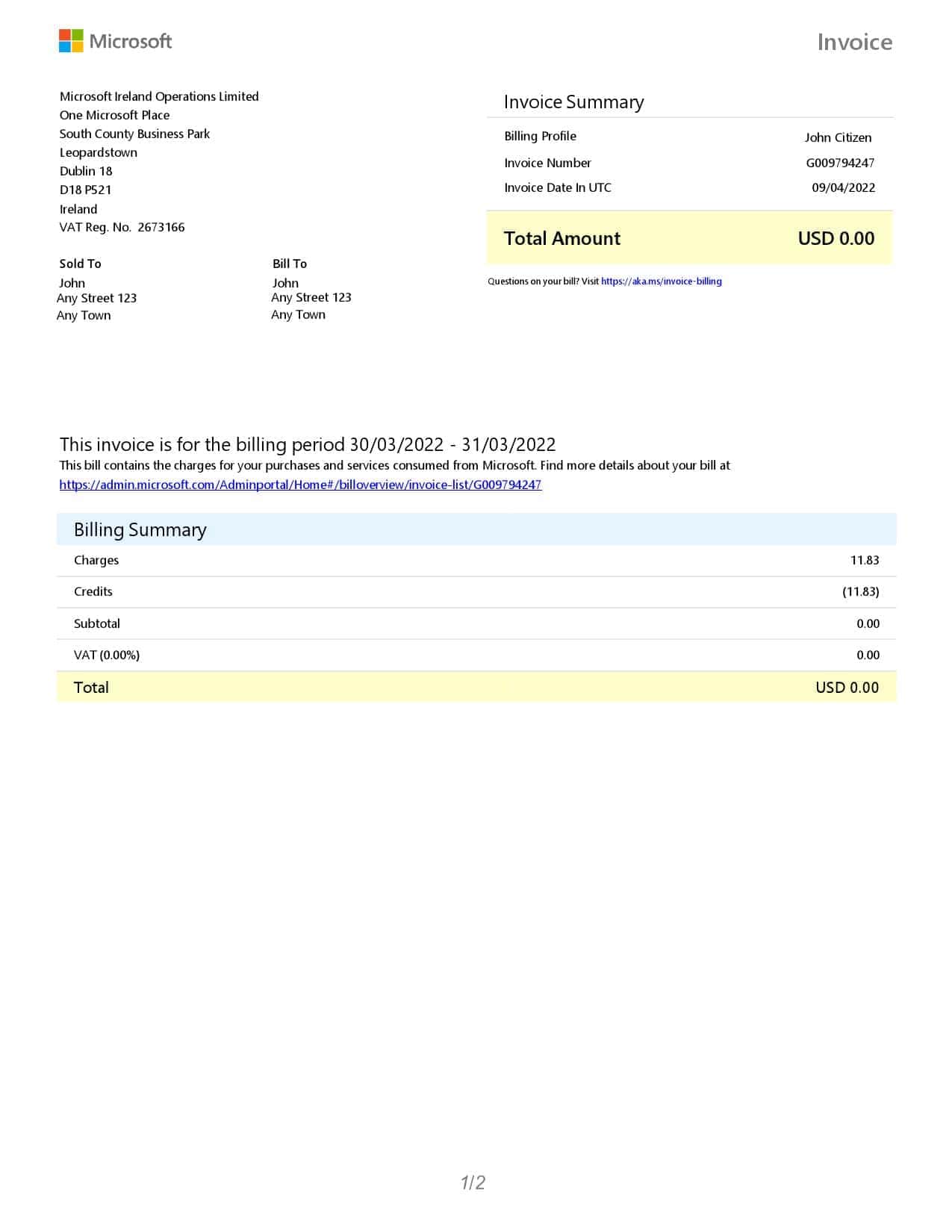 Ireland-Microsoft-Ireland-Operations-Limited.jpg Ireland Microsoft Ireland Operations Limited invoice Word and PDF template